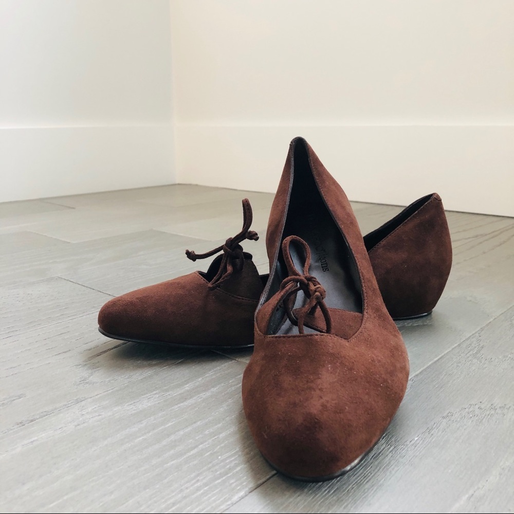 Bernardo Hidden Wedge Suede Shoes NWOT
